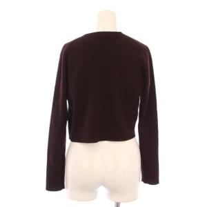 TOCCA ニットカーディガン ボレロ 長袖 前開きトッパー ショート丈 無地 カシミヤ M 茶 ブラウン /BB
