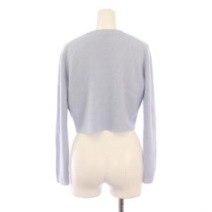 TOCCA ニットカーディガン ボレロ 長袖 前開きトッパー ショート丈 無地 カシミヤ XS 水色 ライトブルー