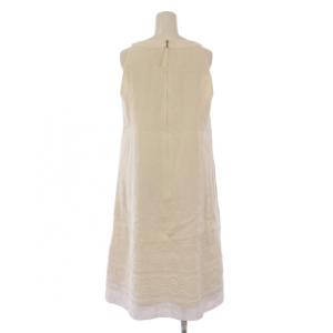 FOXEY フレアワンピース リネン 40 ホワイト