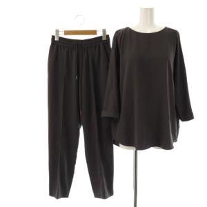 セットアップ ブラウス プルオーバー イージーパンツ 36 38 グレー /CX OS