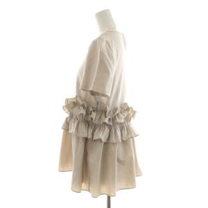 Arpege 22SS カットソー 半袖 フリル 切替 1 ピンクベージュ 12292132 /AN41