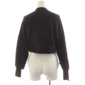 Apuweiser-riche 22AW カーディガン ボレロ 長袖 パール装飾 2 茶 ブラウン 22468100 /AN16