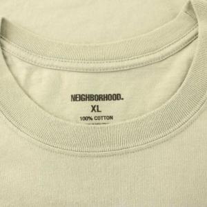 NEIGHBORHOOD Tシャツ カットソー 半袖 クルーネック ロゴプリント コットン XL カーキ /KU