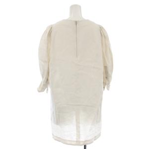 HYKE LINEN BALLOON SLEEVE BLOUSE ブラウス 七分袖 1 ベージュ 231-15193