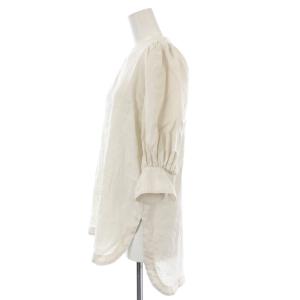 HYKE LINEN BALLOON SLEEVE BLOUSE ブラウス 七分袖 1 ベージュ 231-15193
