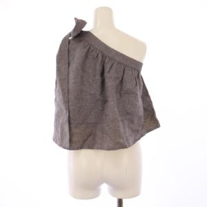 MYLAN One Shoulder Ribbon Tops ワンショルダーリボントップス シャツ ブラウス アシンメトリー