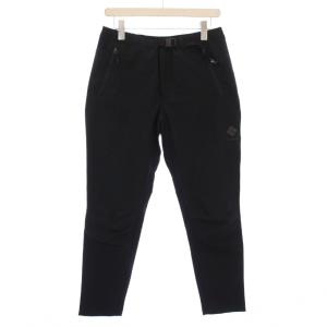 クライミングパンツ スラックス ジップフライ ベルト ストレッチ ロゴ プリント L 黒 ブラック /BB