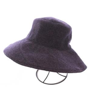 ハット 帽子 ワンポイント ウール 紫 パープル /BB