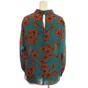 ANAYI ステッチラインフラワープリント セットアップ 102027-13-510-70-380 ワイドパンツ ブラウス