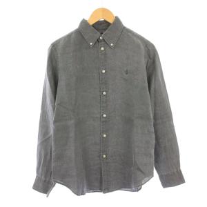 CLASSIC FIT ボタンダウンシャツ ブラウス 長袖 レギュラーカラー ロゴ 刺繍 ワンポイント