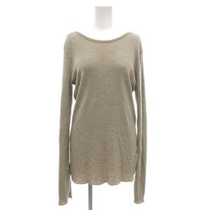 WOOL BACK U NECK PULLOVER ニット カットソー 長袖 ベージュ 8612-241-0151