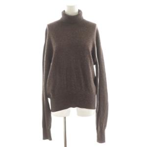 ニット セーター 長袖 タートルネック ウール カシミヤ混 F 茶 ブラウン 12020533 /AN46