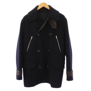 18AW ウール コンパクト180'S レザー コレクション ピーコート