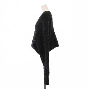 6 ROKU BEAUTY&YOUTH WOOL CASHMERE CABLE SHORT WIDE KNIT ニット セーター 長袖 クルーネック