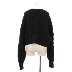 6 ROKU BEAUTY&YOUTH WOOL CASHMERE CABLE SHORT WIDE KNIT ニット セーター 長袖 クルーネック