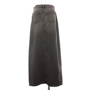 rim.ark Front slit denim SK フロントスリットデニムスカート ロング 38 グレー 460HSN11-0020