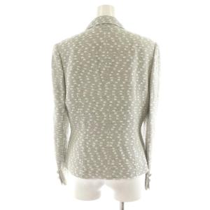 jun ashida テーラードジャケット シングル 総柄 7 グレー SJ4117 /AN14