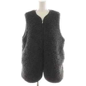 24AW シープフェイクファージップベスト 前開き F グレー 24011462101130 /AN25