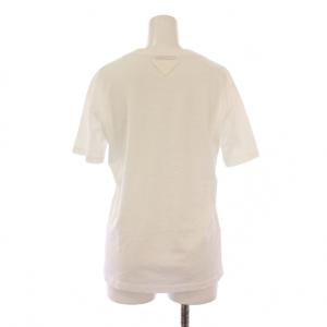 PRADA Tシャツ カットソー 半袖 クルーネック 無地 ストレッチ 白 ホワイト /BB