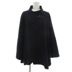 Nouvelle Taille ポンチョ カシミヤ ショート丈 42 黒 ブラック /UO