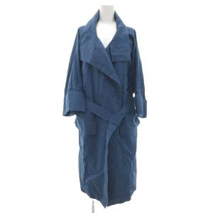 コットンヘンプ ドルマンスリーブ トレンチコート ベルト付き 9 青系 /UO