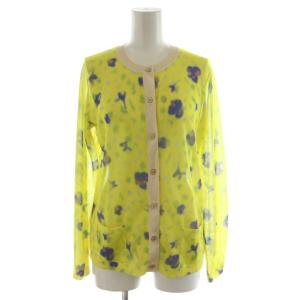 カーディガン 総柄 薄手 38 黄 イエロー B5522KCD314 /AN6