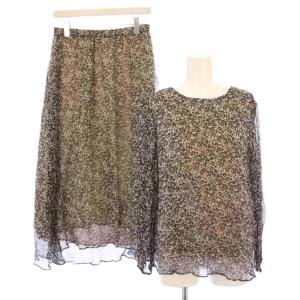 FLORAL CREPON WINDIES BORA F セットアップ シャツ ブラウス プルオーバー