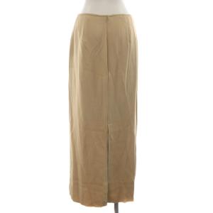 Plage 23AW Satin ナロースカート ロング 38 ベージュ 薄茶色 23060922308040 /RR