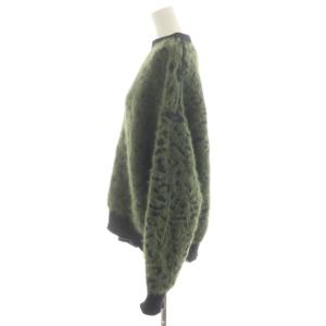 MAISON SPECIAL ニット セーター 長袖 リブ 厚手 F 緑 グリーン 黒 ブラック 21192365306 /AN19