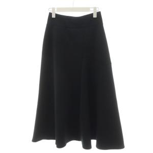 23AW フレアスカート ミモレ ロング 38 黒 ブラック 2306093800304 /AN42