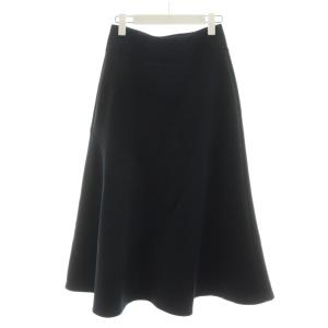 VERMEIL par iena 23AW フレアスカート ミモレ ロング 38 黒 ブラック 2306093800304 /AN42