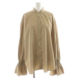 23AW ブロードフリルソデシャツ ブラウス 長袖 ベージュ 23050400901030 /AN31