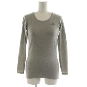 ロングスリーブ ウォーム クルー Tシャツ カットソー 長袖 ロゴ S グレー 灰色 NUW66135
