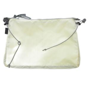 and wander ショルダーバッグ サコッシュ ロゴ ベージュ /AE