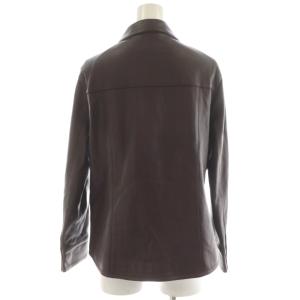 Leilian レザージャケット 革ジャン 羊革 ラムレザー 9 茶 ブラウン JS0003883 /AN31