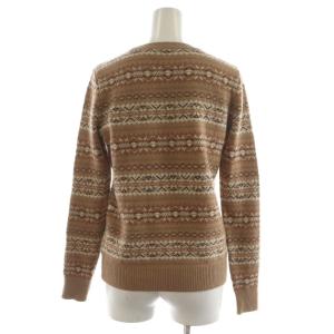 LAUREN RALPH LAUREN ニット セーター 長袖 ノルディック柄 ウール XS 茶 ブラウン 200741646001 /AN41