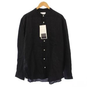 LINEN CANVAS BAND COLLAR SHIRT リネンキャンバスバンドカラーシャツ カジュアル