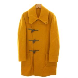 ダッフルコート ロング アウター リネン混 L イエロー 213212 378L /YM