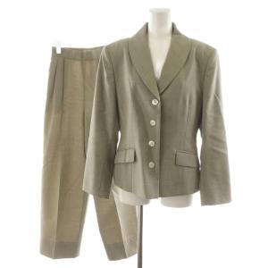 スーツ セットアップ テーラードジャケット シングル パンツ スラックス タック ウール 2 ライトグレー