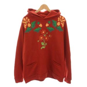 FLOWER CROSS STICH HOODIE フラワー クロス フーディー スウェット パーカー
