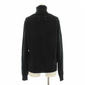 Maison Margiela 1 ニット セーター 長袖 タートルネック エルボーパッチ ウール M 黒 ブラック S51HA1161 S17846