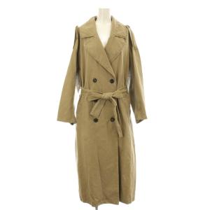 チノクロス トレンチコート ロング ヴィンテージ加工 ベルト付き F ベージュ 19020586502010