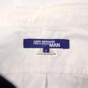 JUNYA WATANABE MAN AD2015 シャツ 長袖 プリント ロゴ S 白 WP-B050 /KH