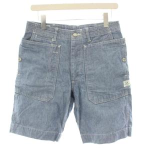 フォールリーフパンツ FALL LEAF PANTS ショートパンツ ハーフパンツ ボタンフライ S 水色