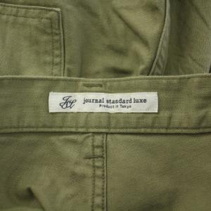 JOURNAL STANDARD LUXE ヘリンボンベイカーパンツ スラックス ジップフライ ワンカラー 無地 M カーキ 22030440200030