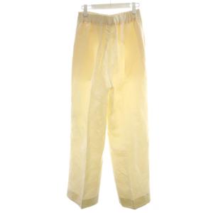 BLAMINK ワイドパンツ タック シルク 絹 麻 リネン混 36 白 ホワイト 7914-230-0217 /AN7