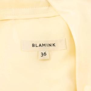 BLAMINK ワイドパンツ タック シルク 絹 麻 リネン混 36 白 ホワイト 7914-230-0217 /AN7