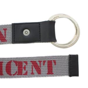 NEIGHBORHOOD ベルト ロゴ プリント キャンバス グレー 赤 レッド /BB