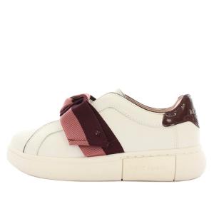 kate spade new york Lexi K9542 スニーカー スリッポン レザー リボン US6.5 白 ピンク /G
