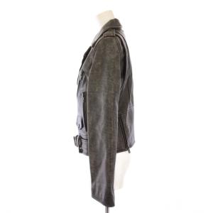 GOLDEN GOOSE ダブルライダースジャケット 裏地ヒョウ柄